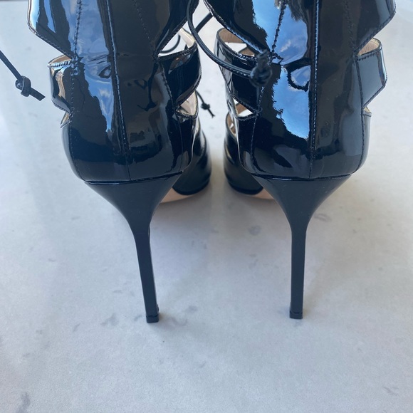 Manolo Blahnik Patent Leather Strappy Sandal Size 8 / 38 - Picture 5 of 12